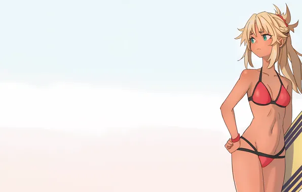 Girl, sexy, cleavage, green eyes, long hair, boobs, anime, beautiful