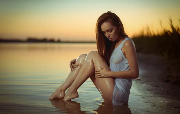 Вода, Девушка, мокрая, майка, гружь, Сергей Гокк, Sergey Gokk