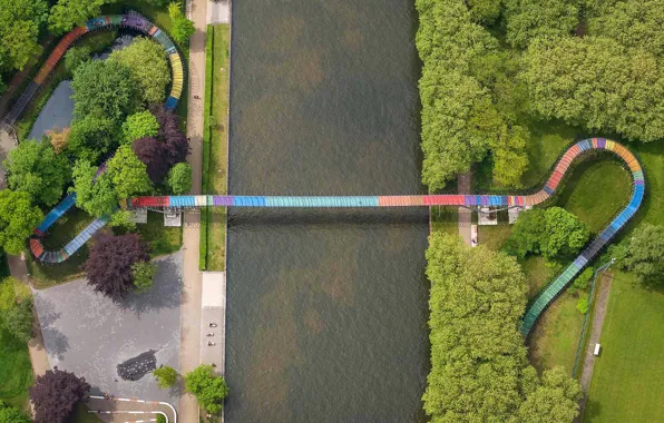 Картинка мост, Германия, канал, Северный Рейн-Вестфалия, Рейн-Херне, Оберхаузен