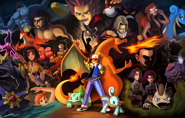 Game, Misty, anime, James, Nintendo, dragon, asian, Pokemon