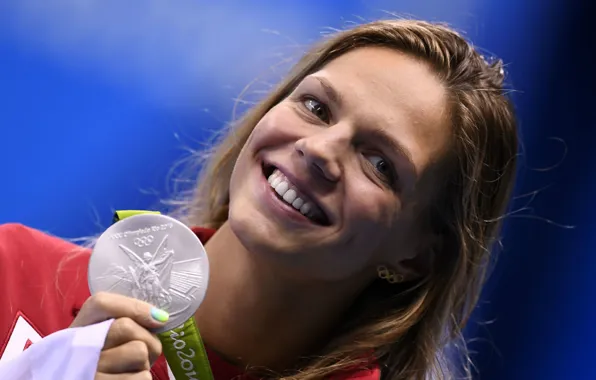 Картинка взгляд, девушка, радость, лицо, фигура, олимпиада, медаль, Россия