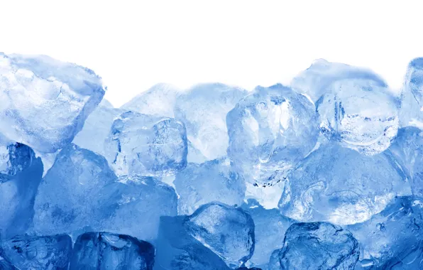 Лед, кубики, ice, blue, cubes