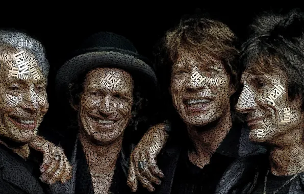 Картинка рок, легенда, Mick Jagger, Keith Richards, Rolling Stones, Ronnie Wood, Charlie Watts