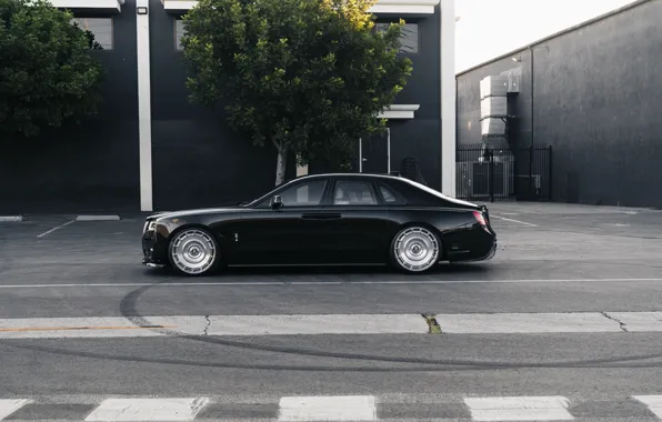 Rolls Royce, Ghost, Black, Side, SEMA, Urban Automotive