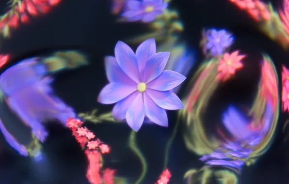 Flowers, Bokeh, Ethereal, Purple aesthetic, Luminous, Floral Background