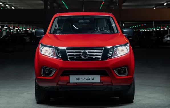 Картинка вечер, Nissan, вид спереди, пикап, Navara, 2019, King Cab