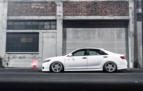 Картинка профиль, white, toyota, тойота, camry, камри, stance