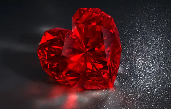 Картинка сердце, red, бриллиант, heart, diamond, brilliant, jem