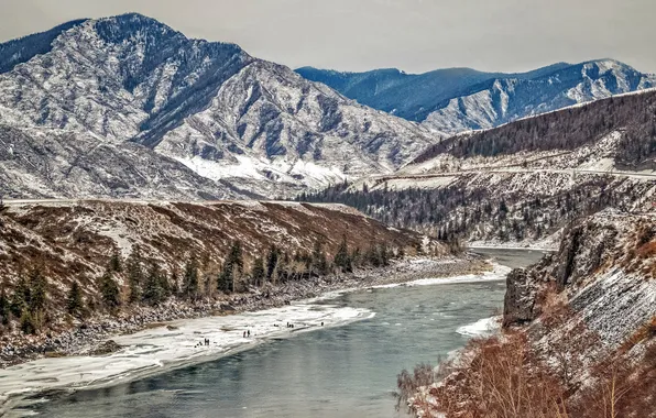 Картинка Горный Алтай, Чуйский тракт, Лора Павлова, река Катунь