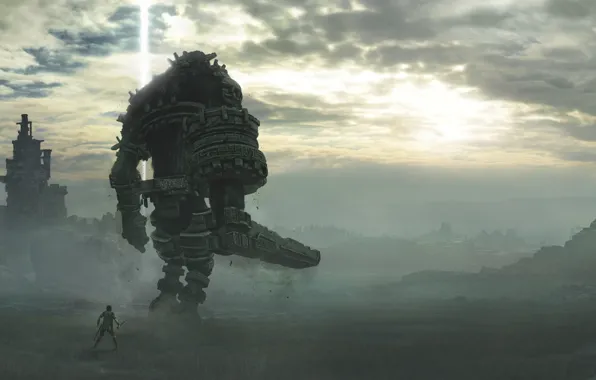 Картинка Shadow of the Colossus, Sony Interactive Entertainment, Сhasing a Сolossus
