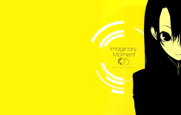 Картинка девушка, фон, надпись, Welcome to the NHK