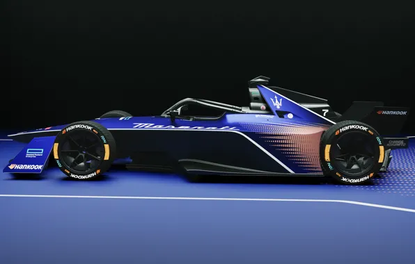 Maserati, вид сбоку, гоночный болид, Tipo, 2023, Folgore, Maserati Tipo Folgore