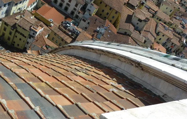 Картинка Дома, Панорама, Крыши, Флоренция, Italy, Florence, Italia, Panorama