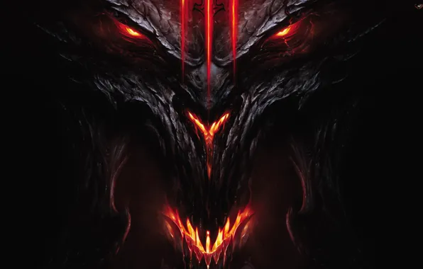 Demon, Devil, Diablo 3, Diablo III, face and head