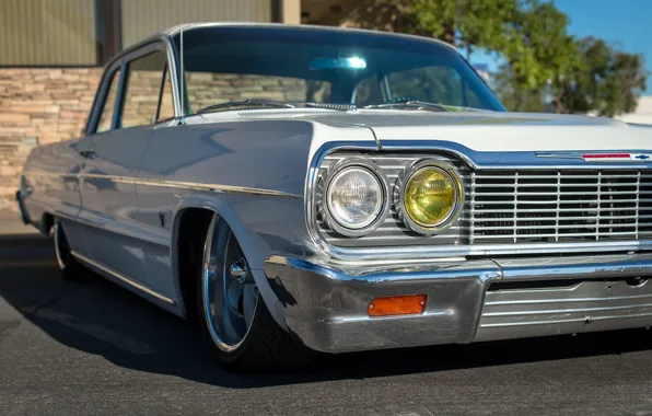 Ретро, классика, Bel Air, Chevy, передок, 1964