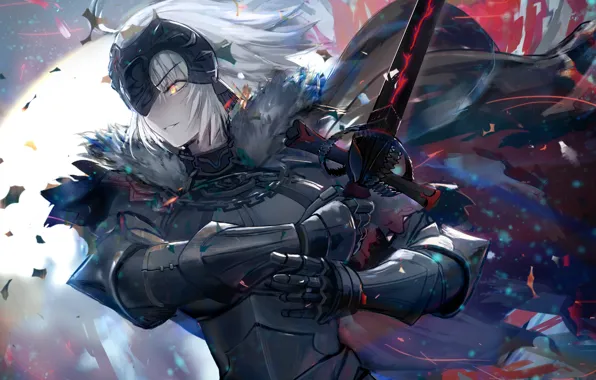 Картинка девушка, меч, рыцарь, Fate / Grand Order, Судьба великая кампания
