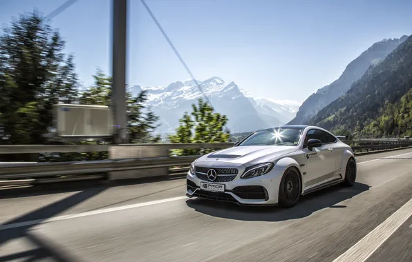 Горы, Mercedes-Benz, скорость, AMG, Coupe, G63, Widebody, Prior-Design