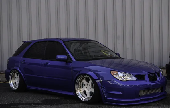 Subaru, Impreza, JDM, Stance, Low, BellyScrapers, Rotiform