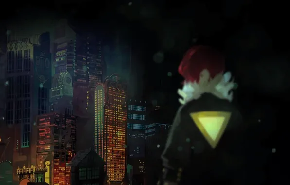 Огни, ночной город, Transistor, Action/RPG