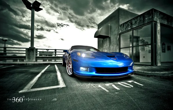 Картинка Z06, Corvette, Mesh Eight, Blue Devil