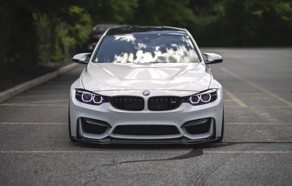 BMW, Light, Front, White, Face, F80, LED, Angel Eye