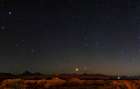 Chili, Night sky, The Andes, Chilean Atacama Desert, Desert plateau