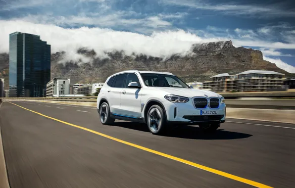 Картинка дорога, горы, скорость, BMW, 2020, G08, iX3