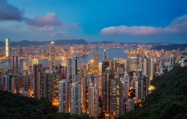 Картинка город, Гонконг, Китай