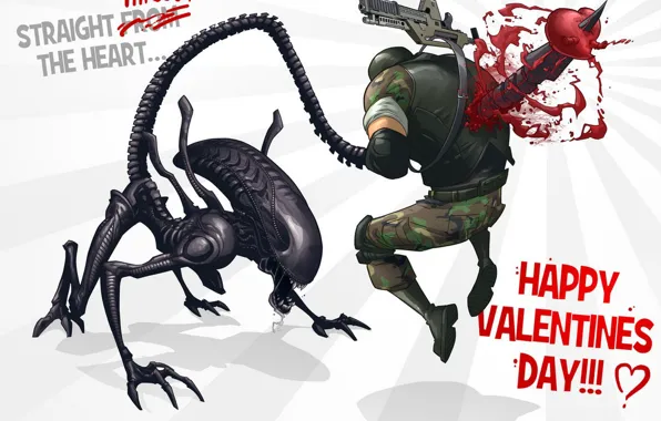Art, Patrick Brown, Aliens Colonial Marines, fan, Happy Valentines Day!