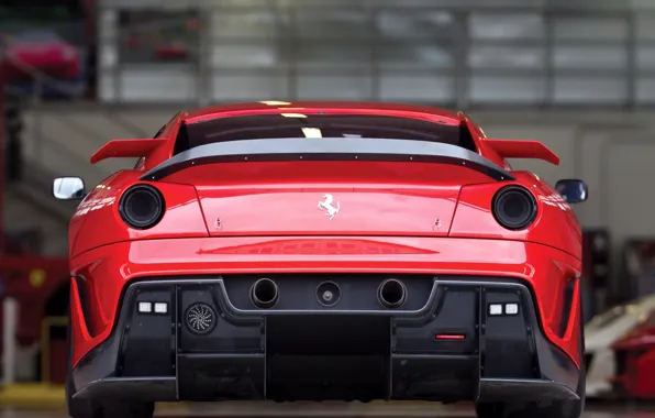 Картинка Ferrari, red, supercar, 599xx