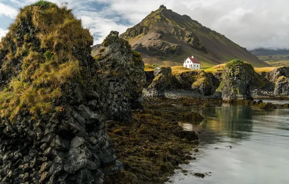 Гора, домик, Исландия, Iceland, Arnarstapi