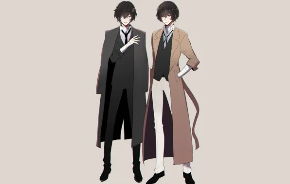 Аниме, арт, Bungou Stray Dogs, Дазай, Бродячие Псы: Литературные Гении, Дазай Осаму