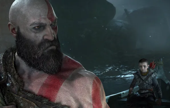 Game, Sony, demigod, armor, Kratos, God of War, bow, Loki