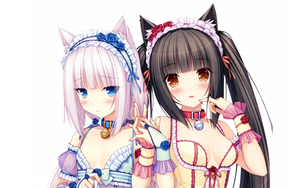 Girl, sexy, cleavage, long hair, dress, boobs, anime, beautiful