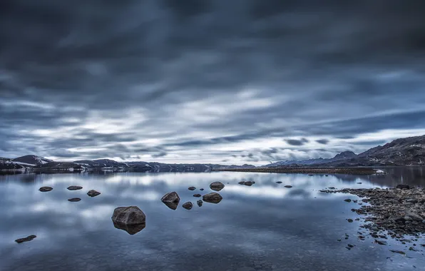Пейзаж, озеро, Lake Kleifarvatn