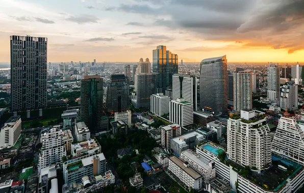Картинка city, twilight, thailand, bangkok