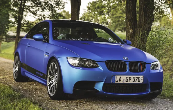 Картинка BMW, E92, BLUE, KOMPRESSOR