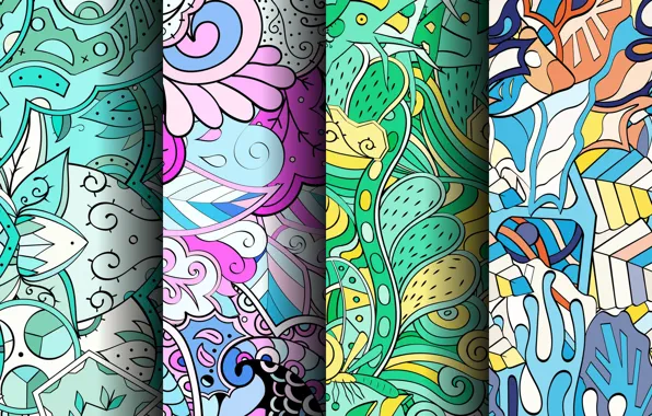 Белый, синий, зеленый, фон, узор, текстура, colorful, patterns