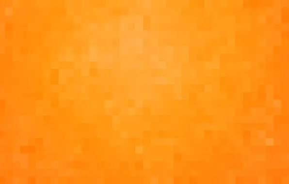 Картинка оранжевый, фон, обои, пиксели, квадрат