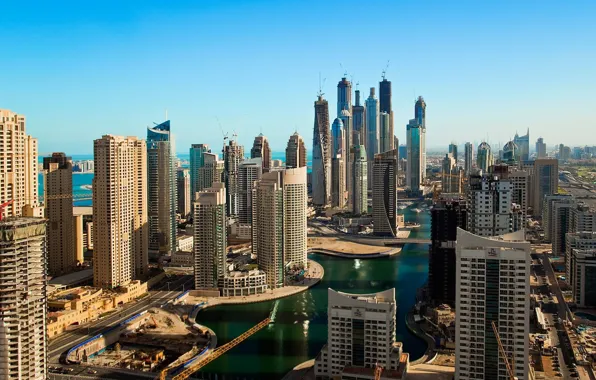 Стройка, здания, Дубай, ОАЭ