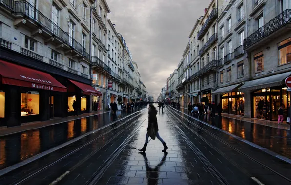 Картинка люди, Франция, тень, быт, ходьба, Бордо