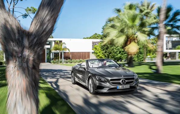 Mercedes-Benz, скорость, кабриолет, мерседес, S-Class, 2015, S 500, A217