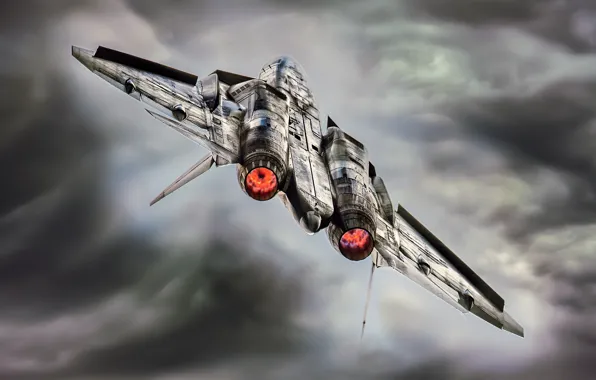 Картинка небо, тучи, Т-50, Су-57, фигура сложного пилотажа, переворот