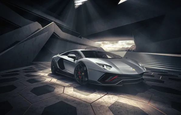 Lamborghini, Coupe, Серебристый, 2021, Lamborghini Aventador LP 780-4 Ultimae, 780 лс, 6.5 V12, 4WD ISR