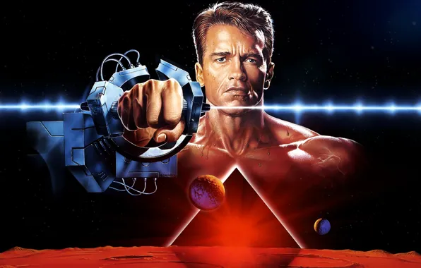 Cinema, actor, classic, movie, film, Mars, 1990, Arnold Schwarzenegger