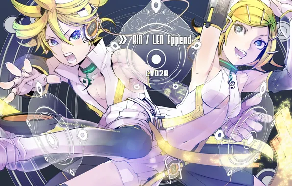 Фантастика, аниме, арт, киборги, Vocaloid, Вокалоид, персонажи