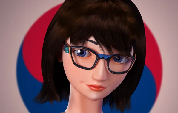 Девушка, очки, 3D-графика, by KimmyYummy