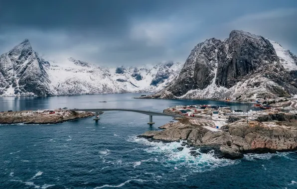 Norway, Lofoten, Hamnoy, fisherman village