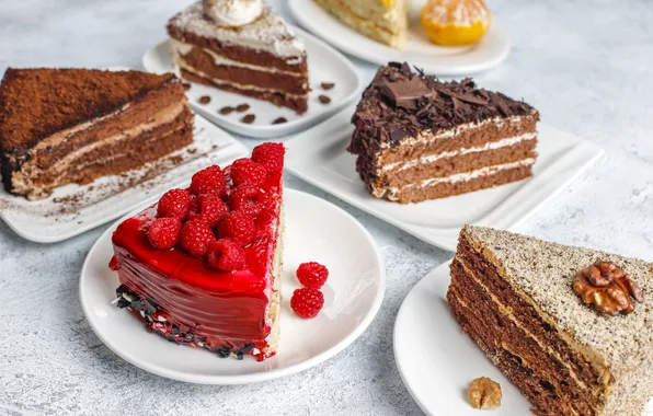 Cake, pieces, assortment