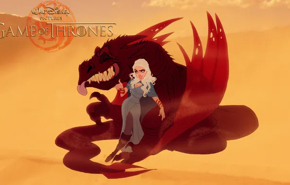 Картинка dragon, game of thrones, Daenerys Targaryen, fan art